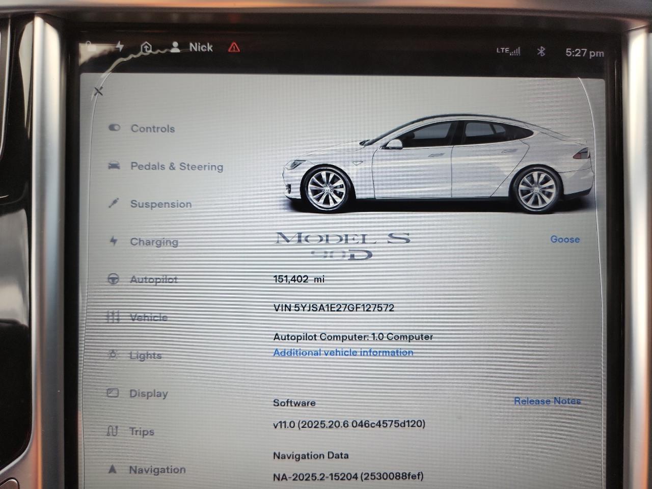 2016 Tesla Model S VIN: 5YJSA1E27GF127572 Lot: 69581085