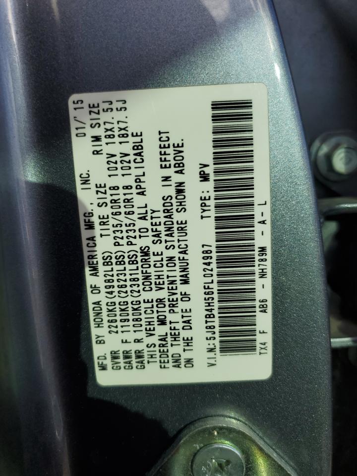 2015 Acura Rdx Technology VIN: 5J8TB4H56FL024987 Lot: 84639975