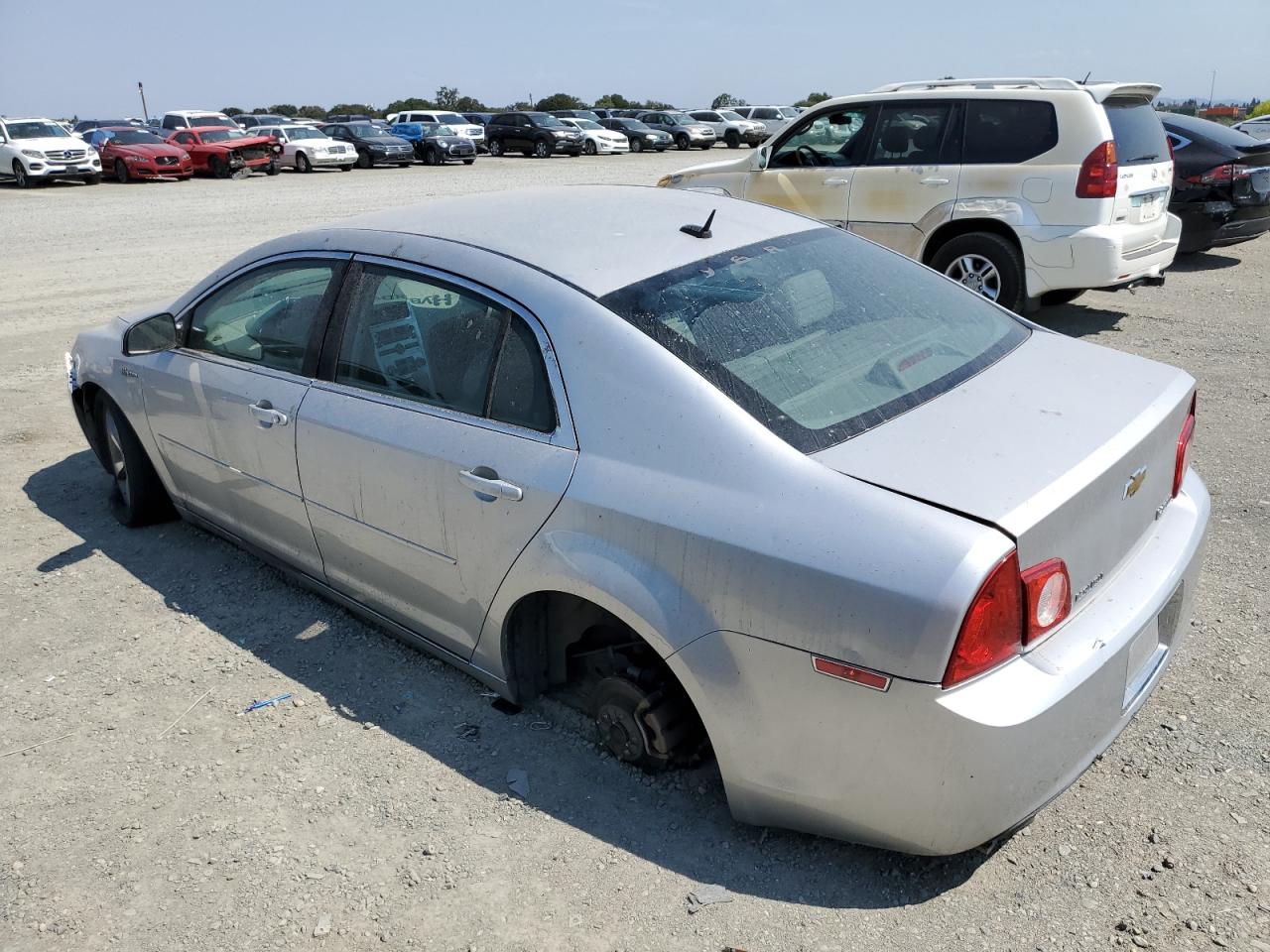 2009 Chevrolet Malibu Hybrid silver sedan hybrid 1G1ZF57569F174324 photo #3