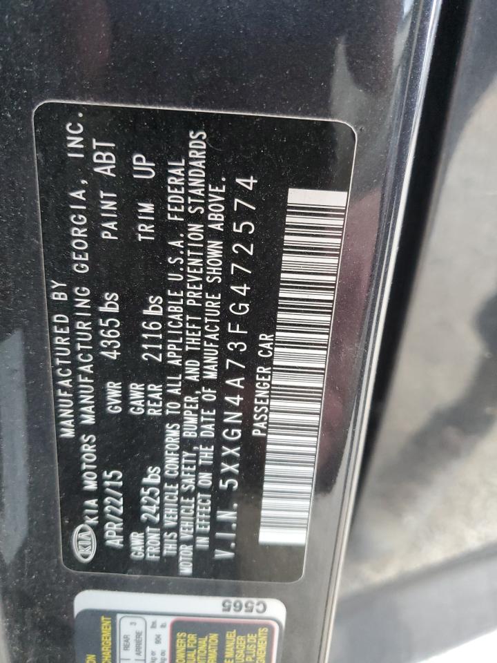 2015 Kia Optima Ex VIN: 5XXGN4A73FG472574 Lot: 81833225