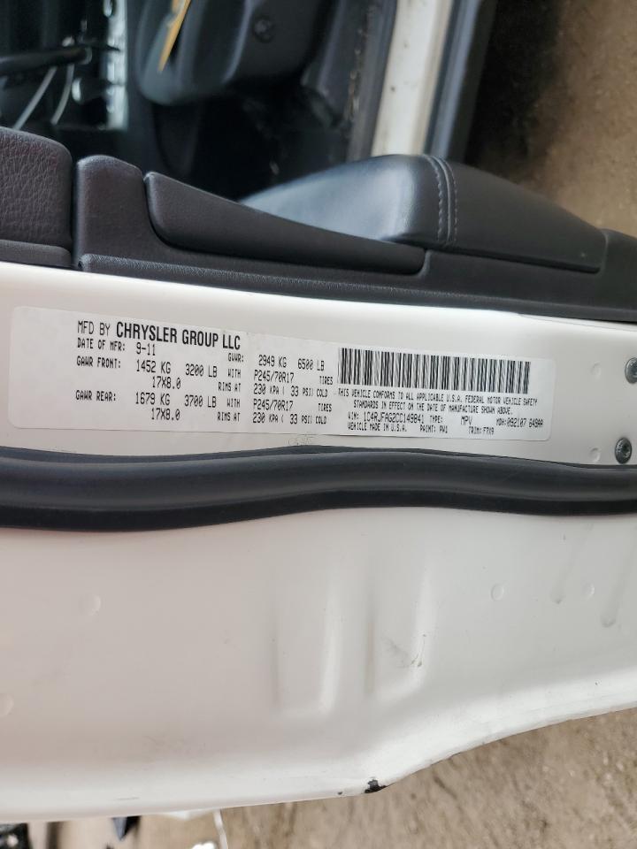 2012 Jeep Grand Cherokee Laredo VIN: 1C4RJFAG2CC149841 Lot: 84476575