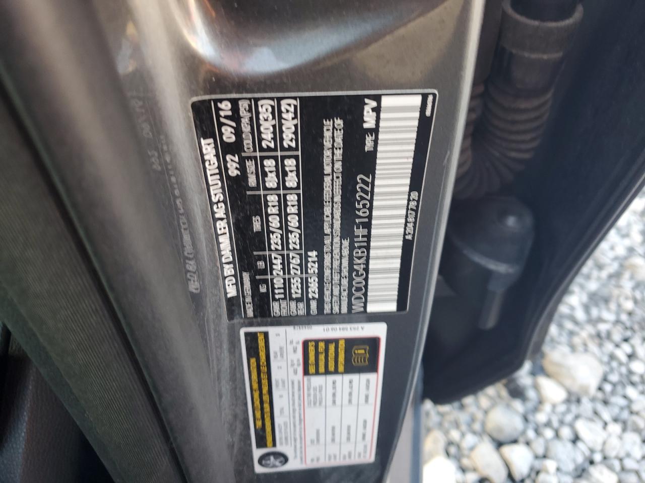 2017 Mercedes-Benz Glc 300 4Matic VIN: WDC0G4KB1HF165222 Lot: 81774445