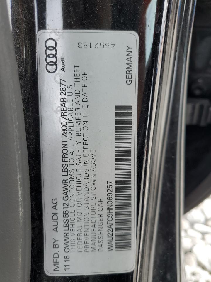 2017 Audi A7 Prestige VIN: WAU22AFC9HN069257 Lot: 81685335
