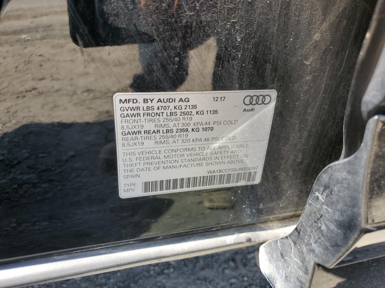 2018 Audi Q3 Premium VIN: WA1BCCFS9JR02309 Lot: 71989045