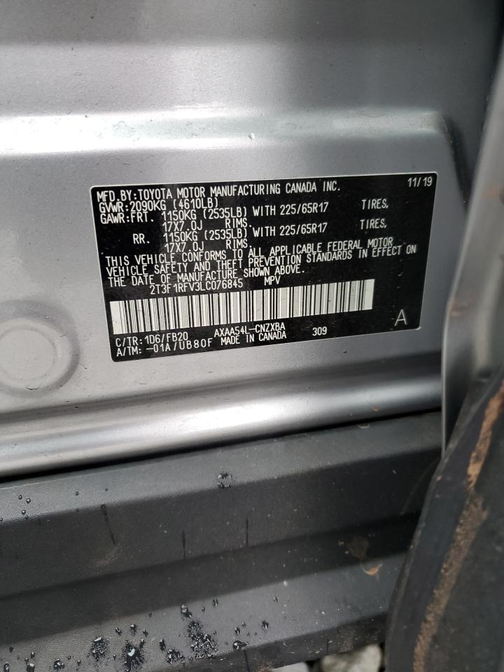 2020 Toyota Rav4 Le VIN: 2T3F1RFV3LC076845 Lot: 84204735