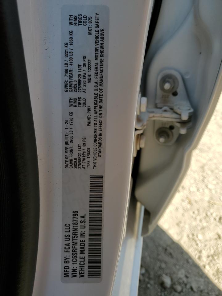 2024 Ram 1500 Big Horn/Lone Star VIN: 1C6SRFMT5RN187796 Lot: 80096595