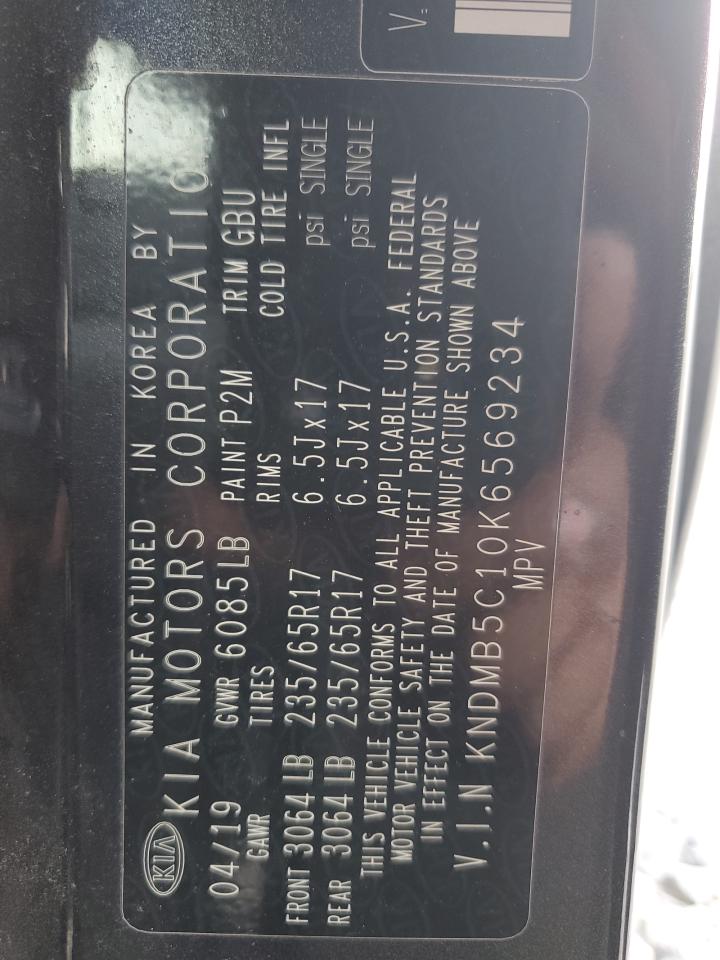 2019 Kia Sedona Lx VIN: KNDMB5C10K6569234 Lot: 82167945