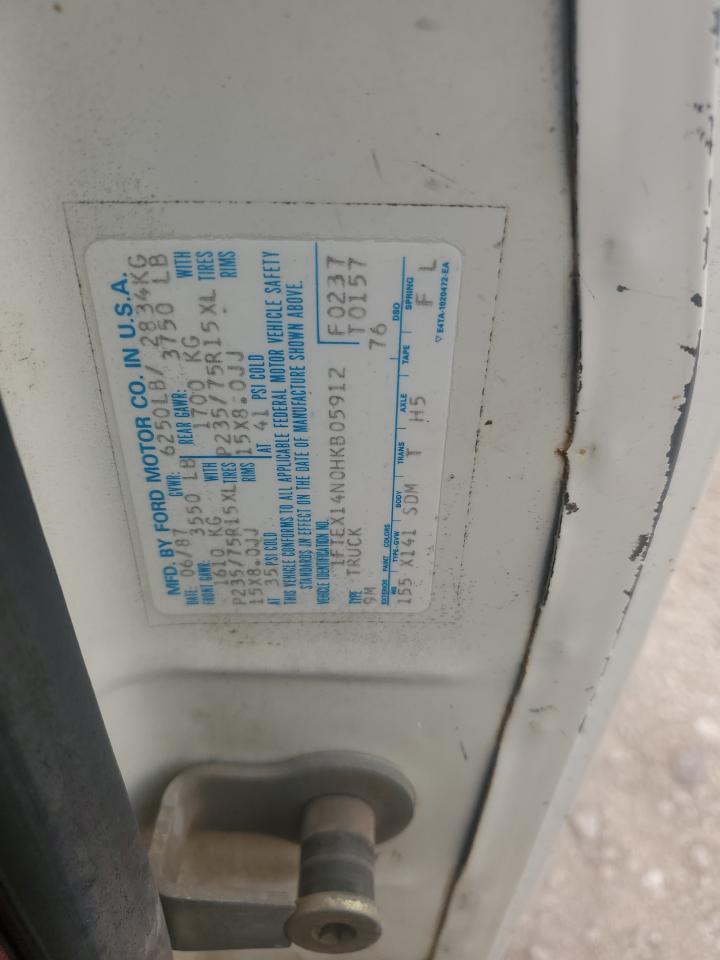 1987 Ford F150 VIN: 1FTEX14N0HKB05912 Lot: 71509695