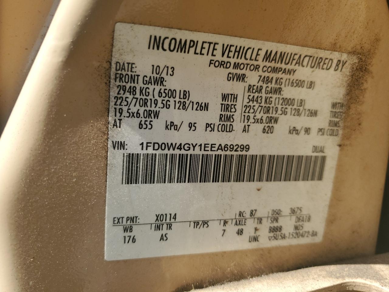 2014 Ford F450 Super Duty VIN: 1FD0W4GY1EEA69299 Lot: 81285835