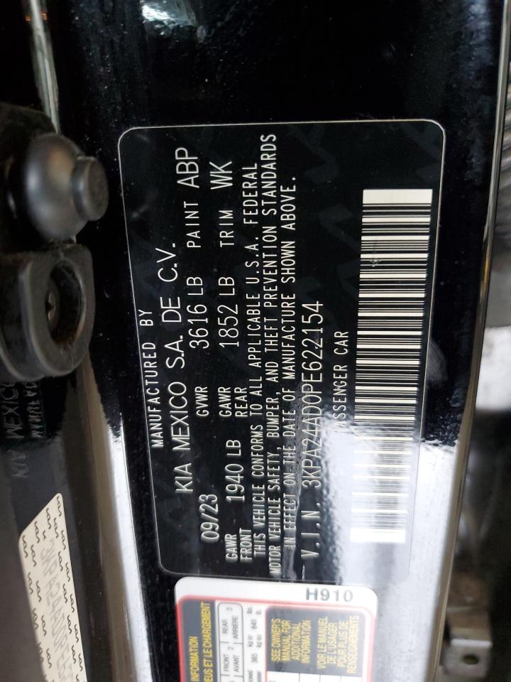 2023 Kia Rio Lx VIN: 3KPA24AD0PE622154 Lot: 83941535