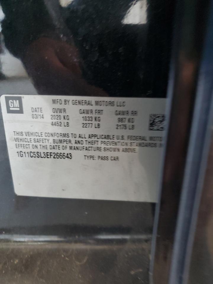 2014 Chevrolet Malibu 1Lt VIN: 1G11C5SL3EF266643 Lot: 71512915