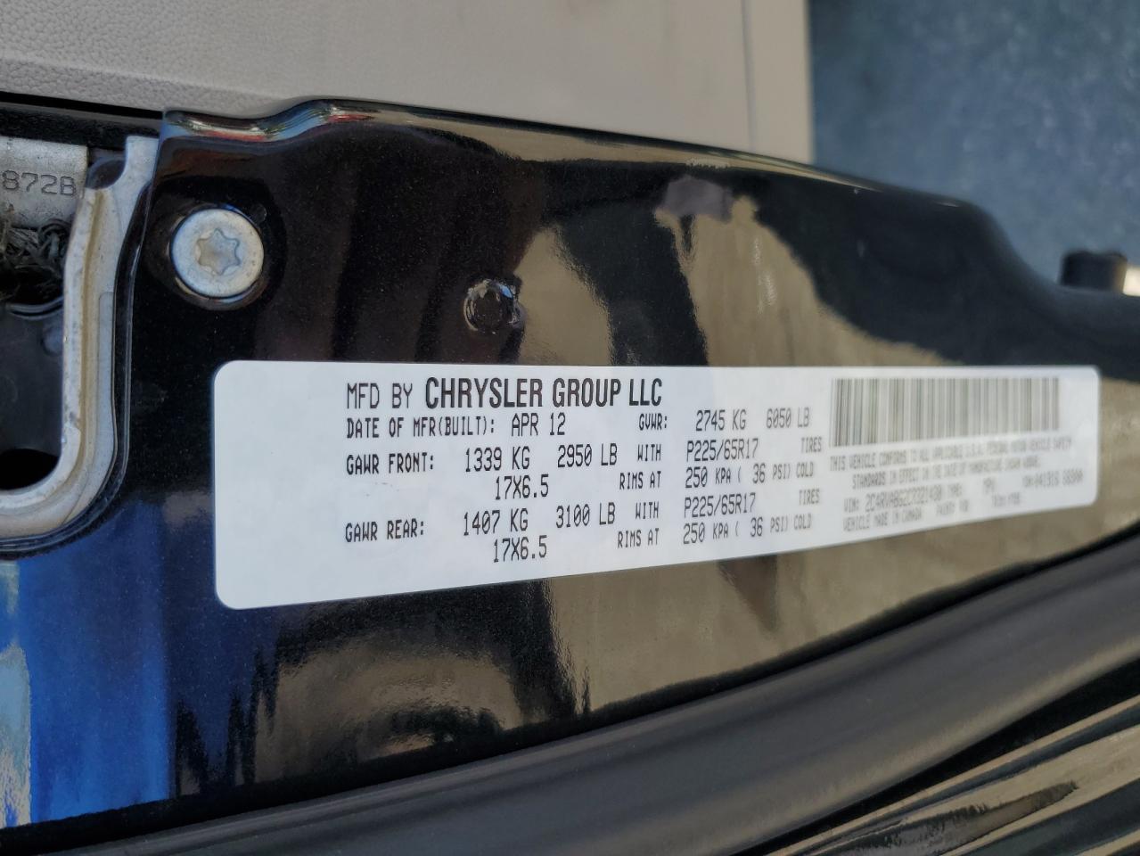 2012 Volkswagen Routan Se VIN: 2C4RVABG2CR321430 Lot: 80822195