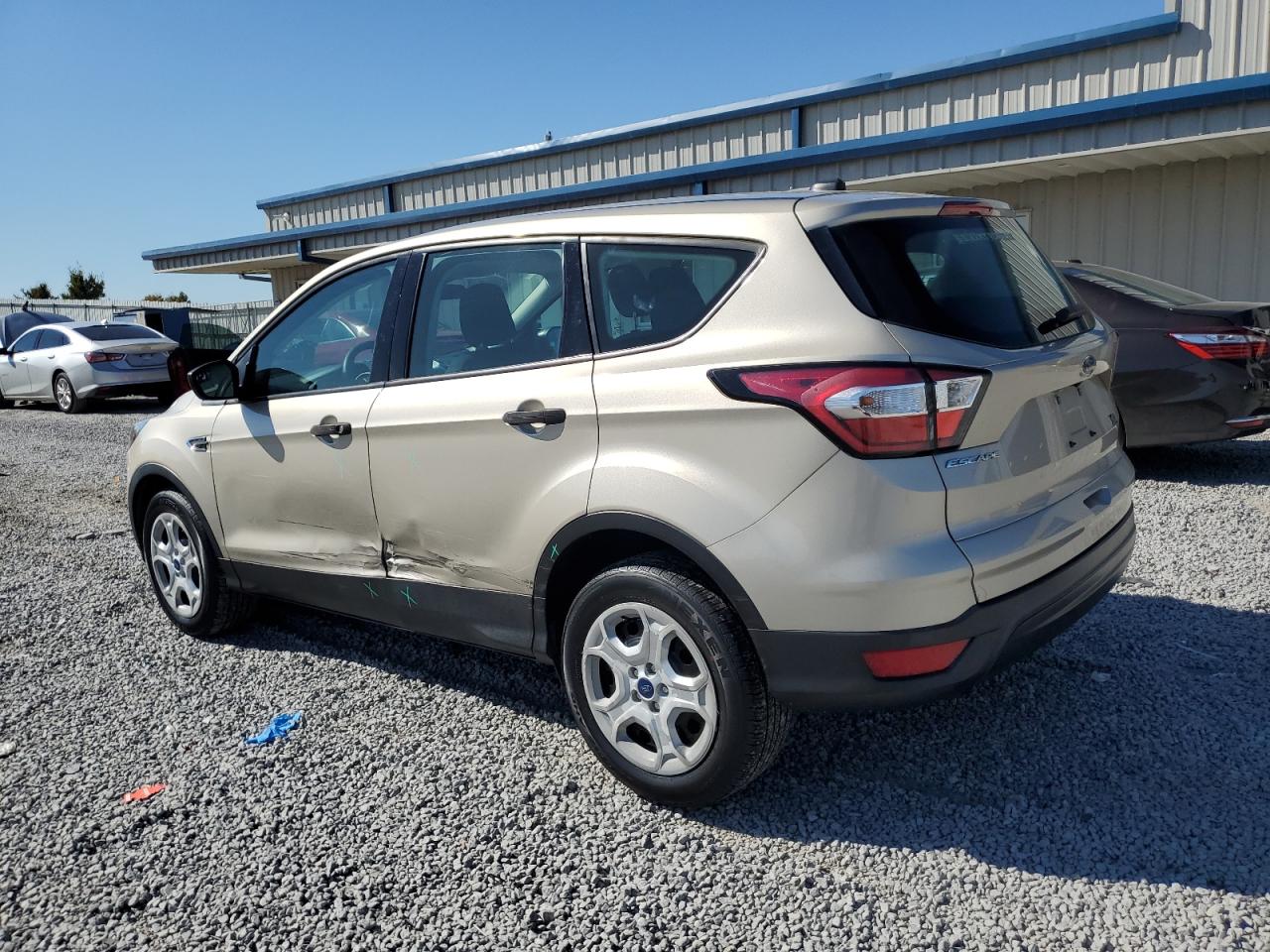 2018 Ford Escape S beige null gasoline 1FMCU0F70JUC73385 photo #3