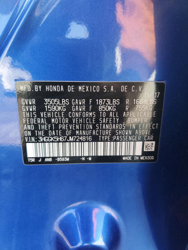 2018 Honda Fit Sport VIN: 3HGGK5H67JM724816 Lot: 70733085