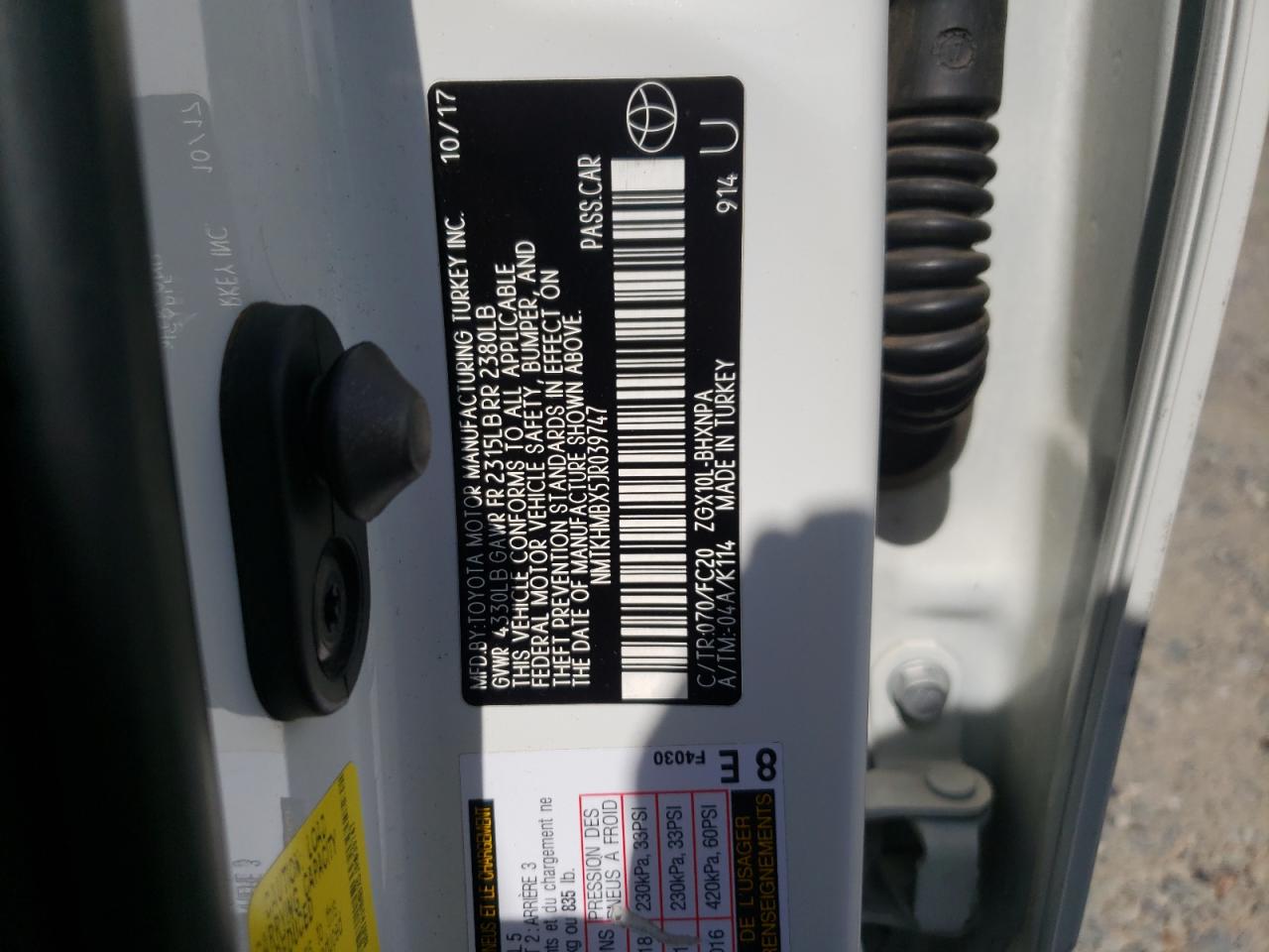 2018 Toyota C-Hr Xle VIN: NMTKHMBX5JR039747 Lot: 82131605