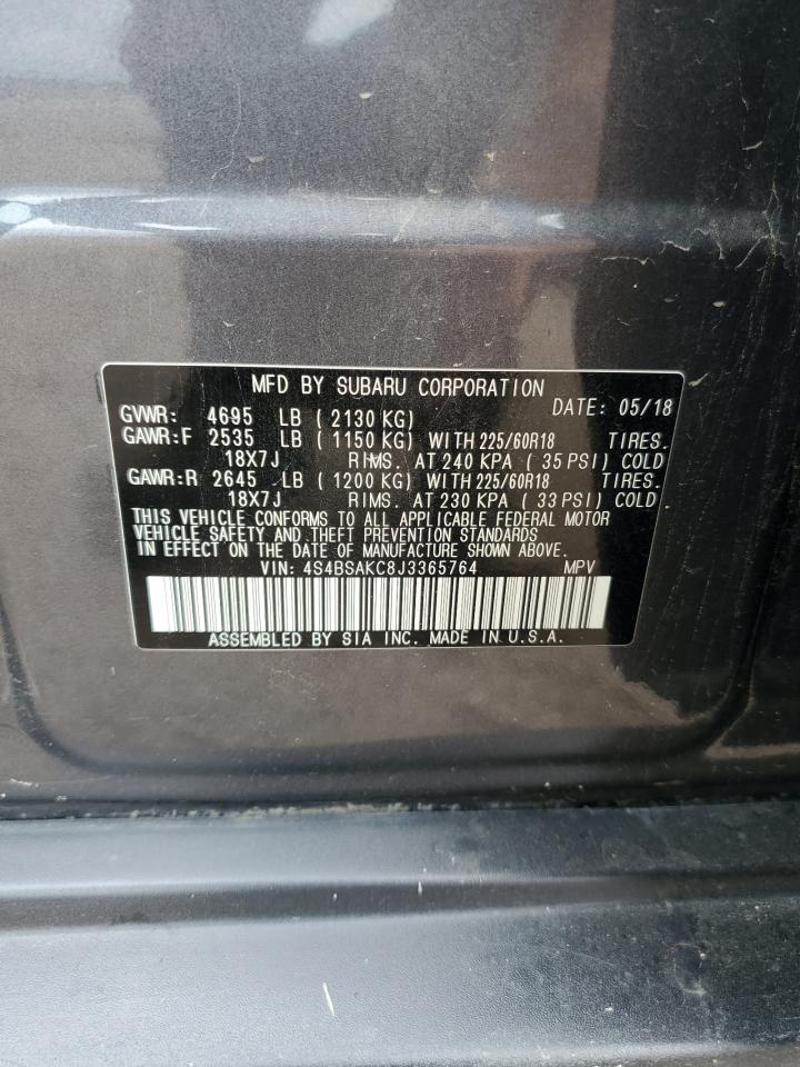 2018 Subaru Outback 2.5I Limited VIN: 4S4BSAKC8J3365764 Lot: 82083475