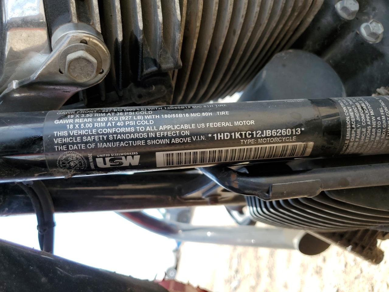 2018 Harley-Davidson Fltrxs Road Glide Special VIN: 1HD1KTC12JB626013 Lot: 69981085