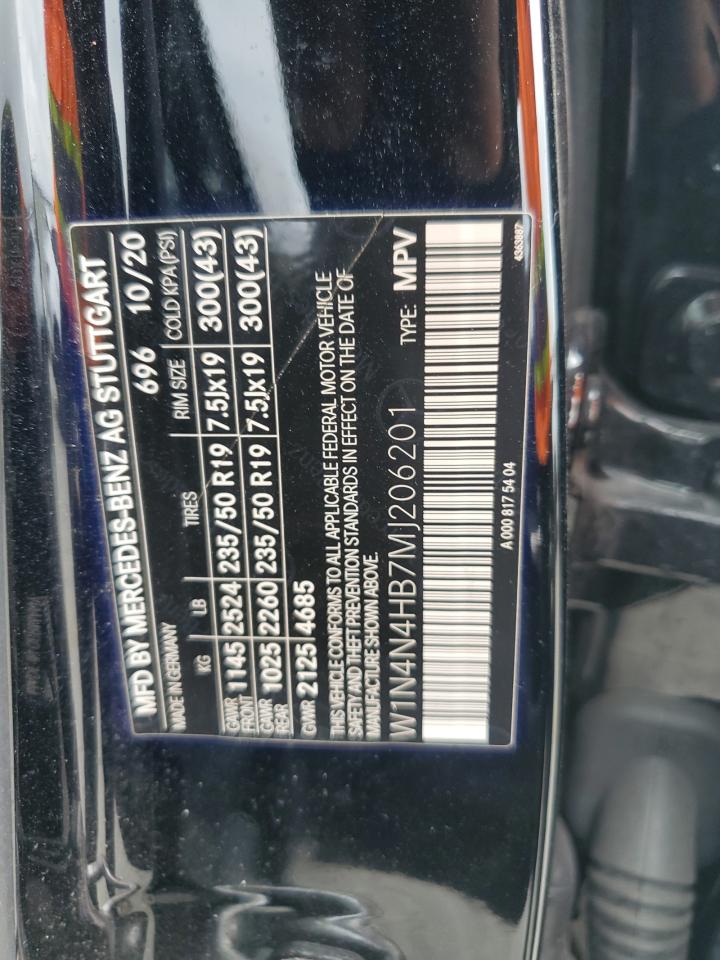 2021 Mercedes-Benz Gla 250 4Matic VIN: W1N4N4HB7MJ206201 Lot: 81088895