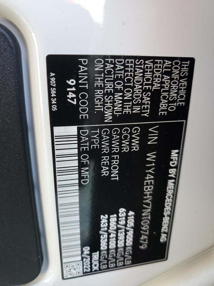 2022 Mercedes-Benz Sprinter 2500 VIN: W1Y4EBHY7NT097479 Lot: 82047155