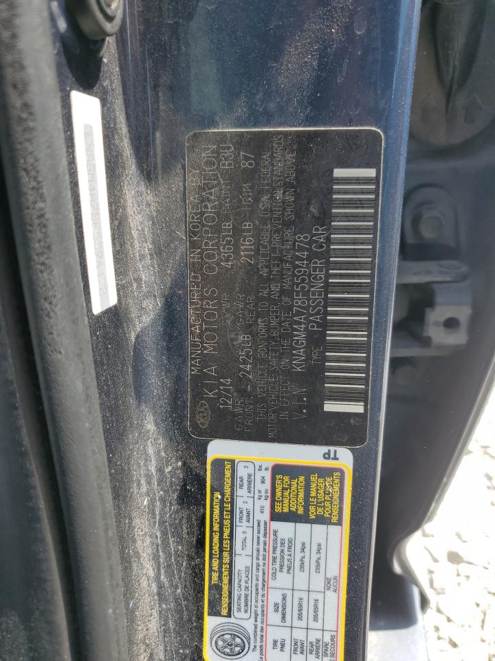 2015 Kia Optima Lx VIN: KNAGM4A78F5594478 Lot: 71122205