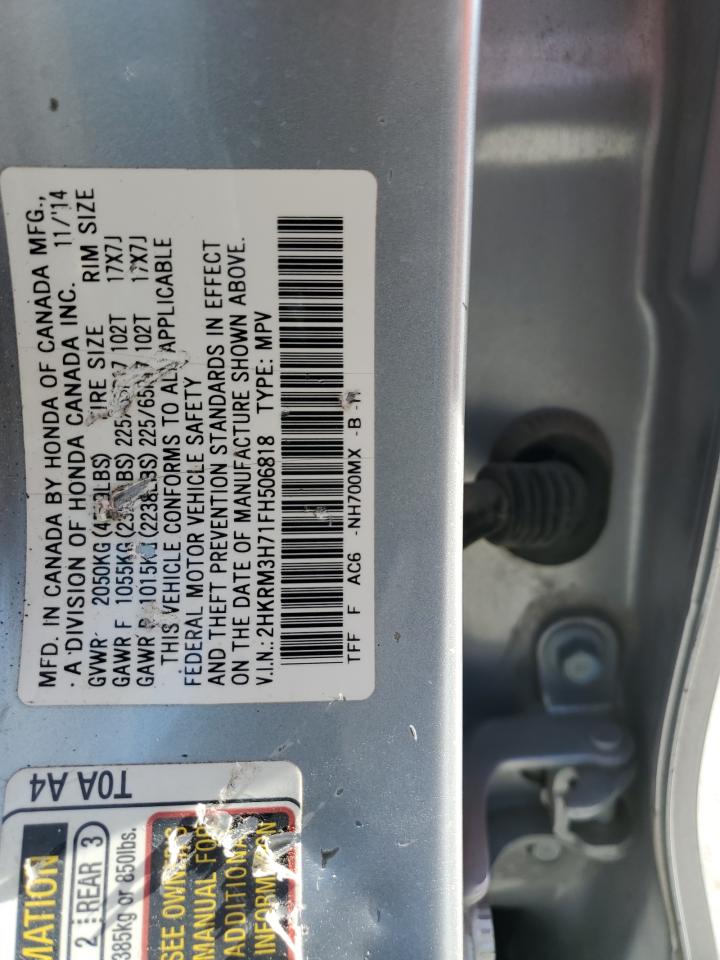 2015 Honda Cr-V Exl VIN: 2HKRM3H71FH506818 Lot: 81037095