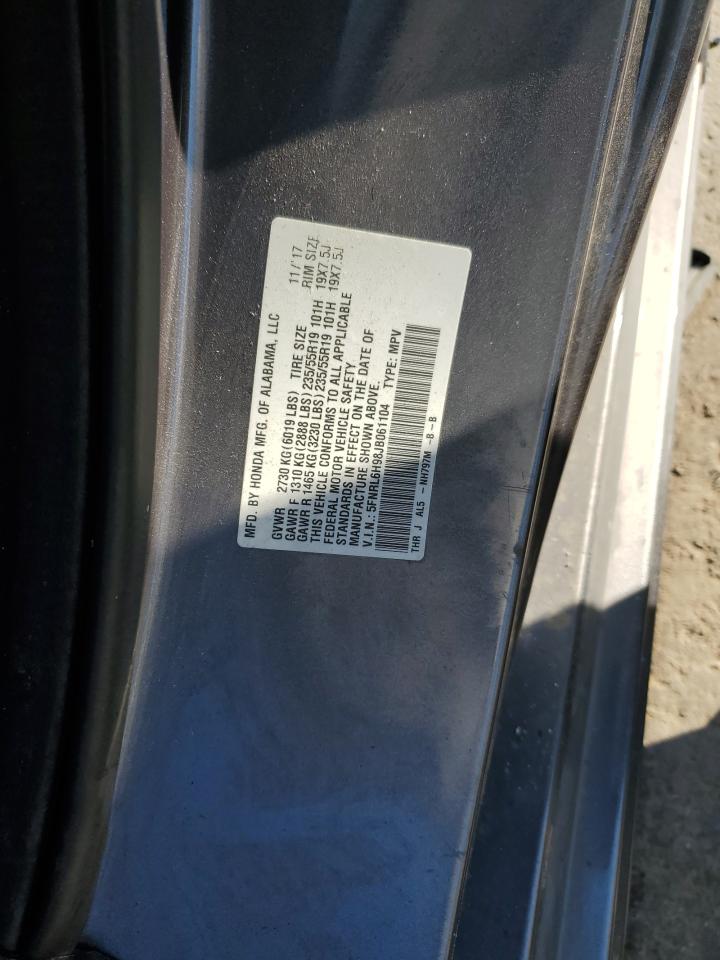 2018 Honda Odyssey Elite VIN: 5FNRL6H98JB061104 Lot: 71596155