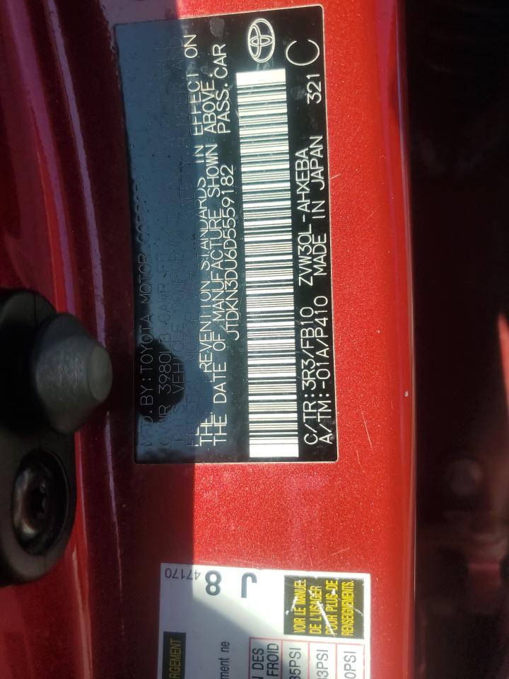 2013 Toyota Prius VIN: JTDKN3DU6D5559182 Lot: 81464025