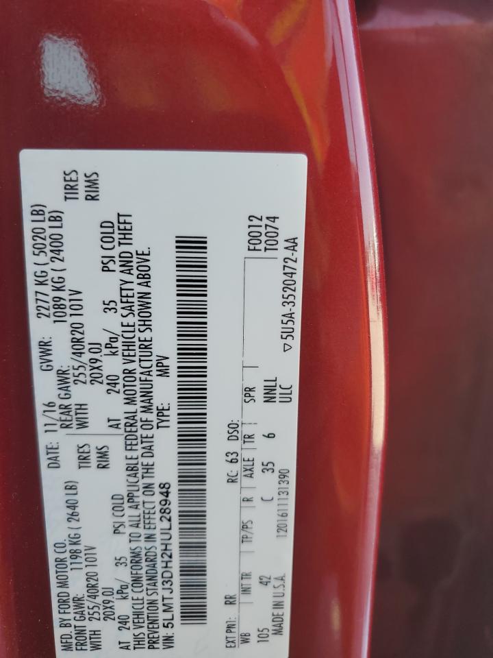 2017 Lincoln Mkc Reserve VIN: 5LMTJ3DH2HUL28948 Lot: 80379555