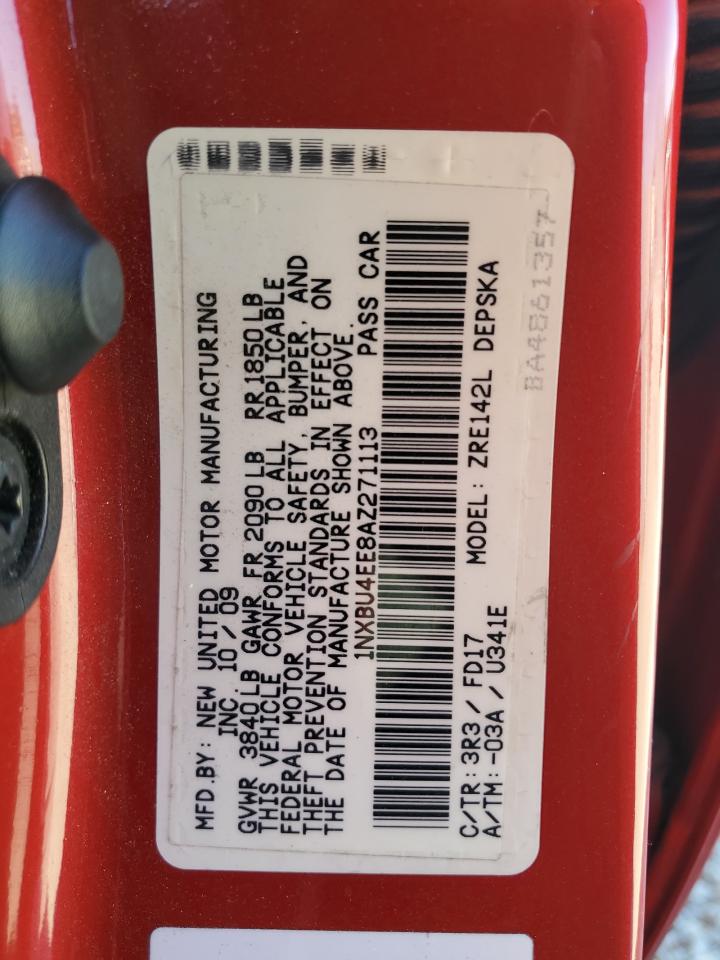 2010 Toyota Corolla Base VIN: 1NXBU4EE8AZ271113 Lot: 80458515