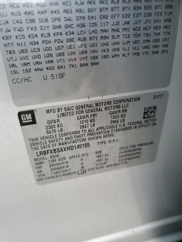 2017 Buick Envision Essence VIN: LRBFXBSAXHD149185 Lot: 84781235
