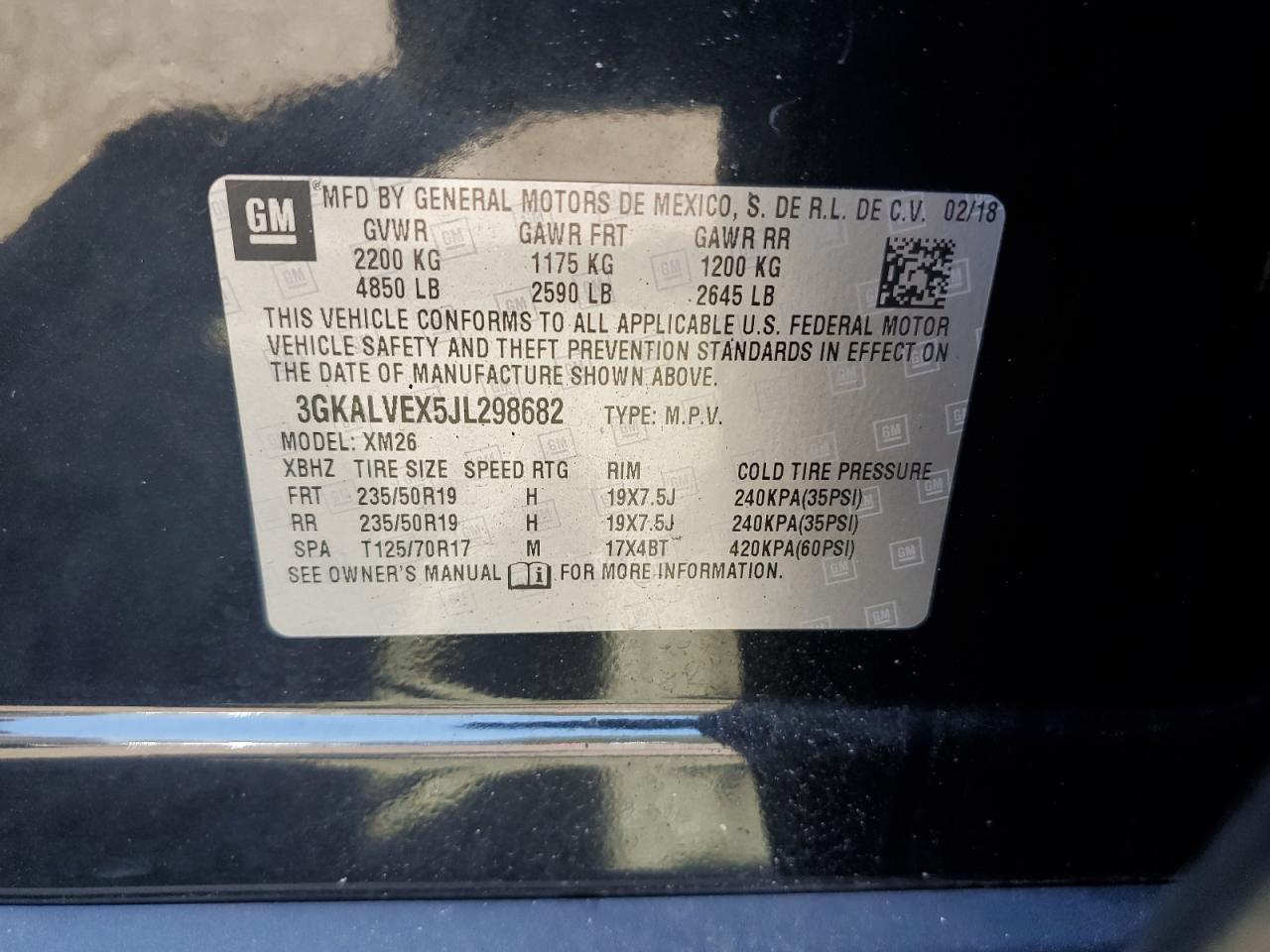 2018 GMC Terrain Slt VIN: 3GKALVEX5JL298682 Lot: 81088005