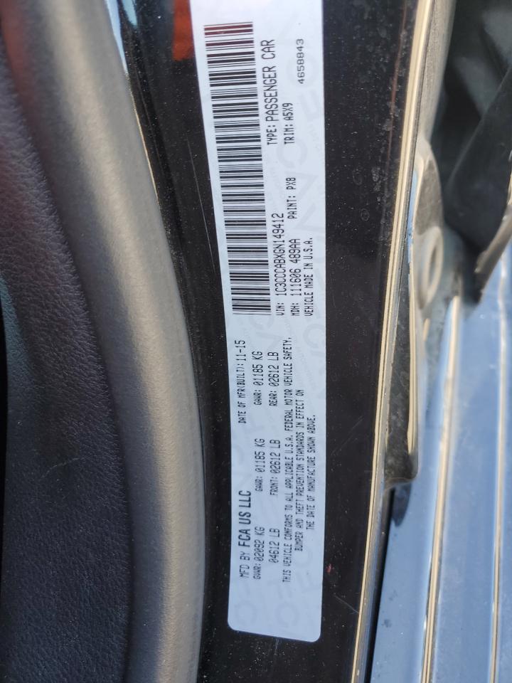 2016 Chrysler 200 Limited VIN: 1C3CCCABXGN149412 Lot: 71448275