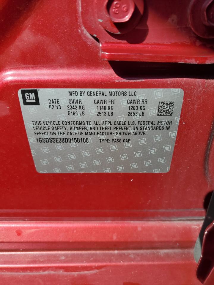 2013 Cadillac Cts Premium Collection VIN: 1G6DS5E38D0158106 Lot: 84017585
