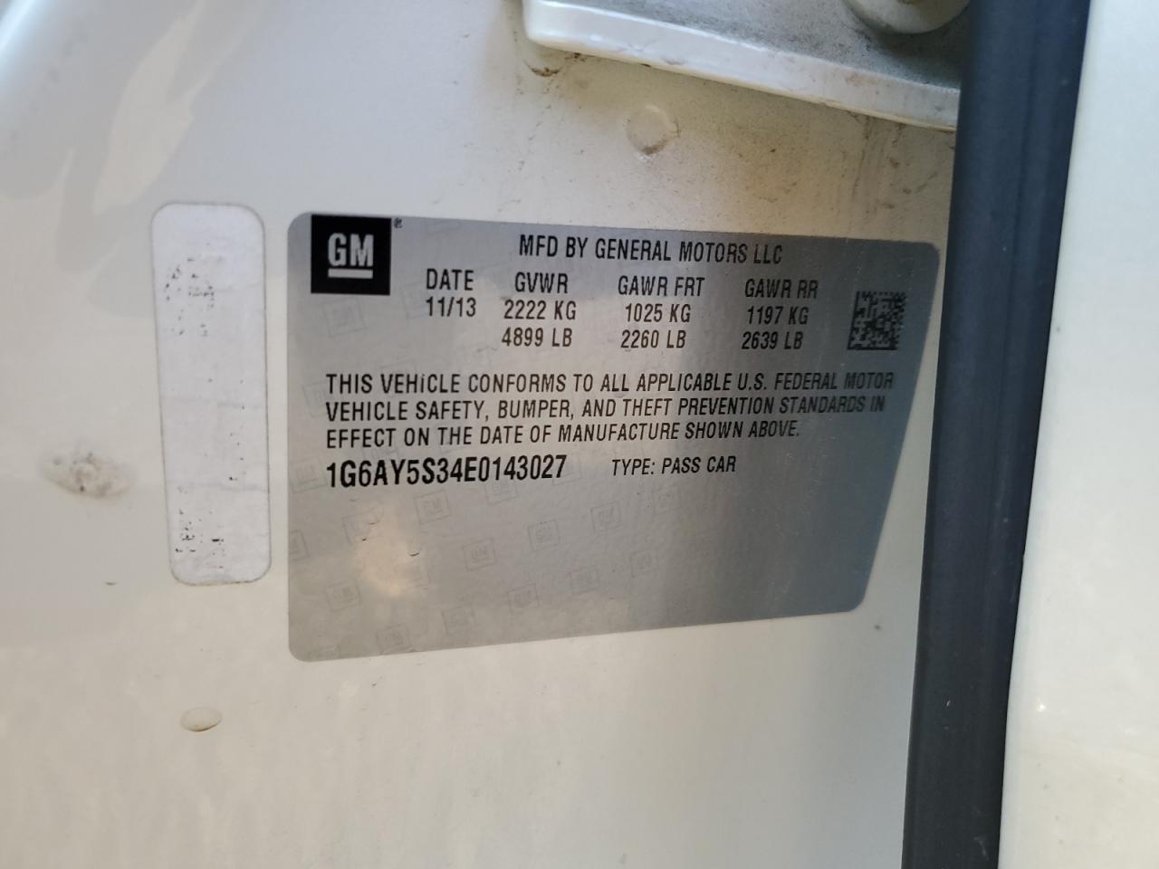 2014 Cadillac Cts Performance Collection VIN: 1G6AY5S34E0143027 Lot: 69572635