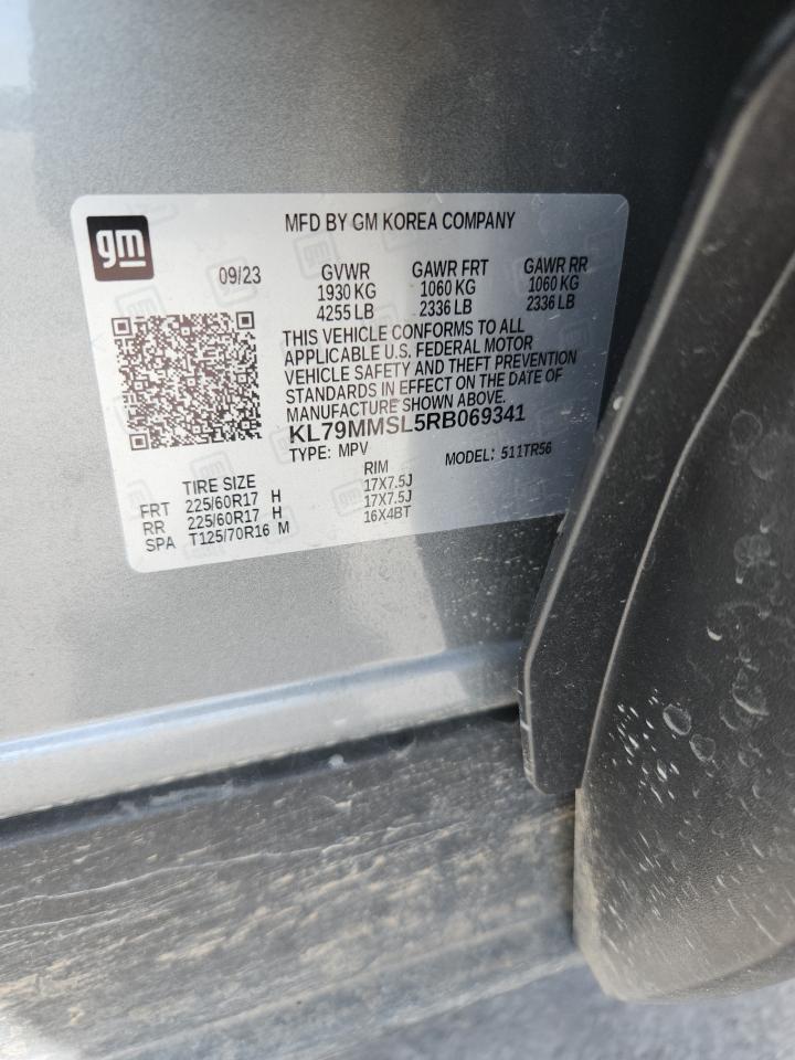 2024 Chevrolet Trailblazer Ls VIN: KL79MMSL5RB069341 Lot: 83870185