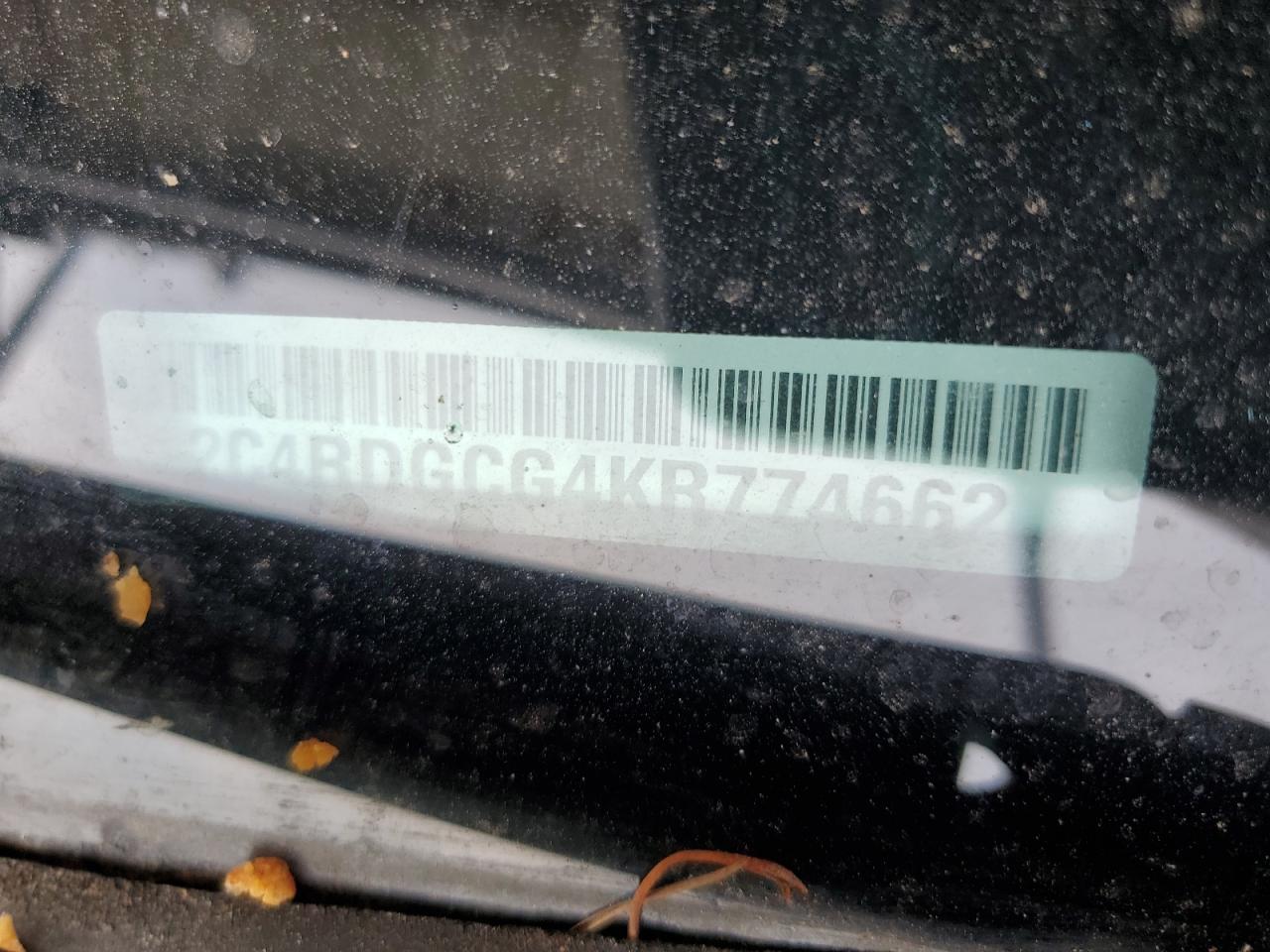 2019 Dodge Grand Caravan Sxt VIN: 2C4RDGCG4KR774662 Lot: 81729485