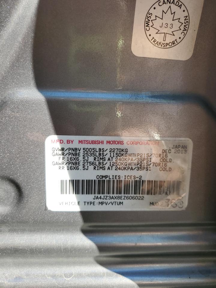 2014 Mitsubishi Outlander Se VIN: JA4JZ3AX8EZ606022 Lot: 83931705