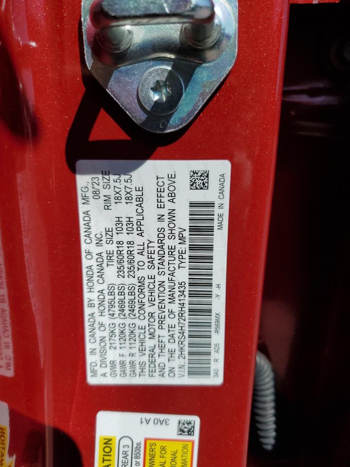 2024 Honda Cr-V Exl VIN: 2HKRS4H72RH413435 Lot: 81292185