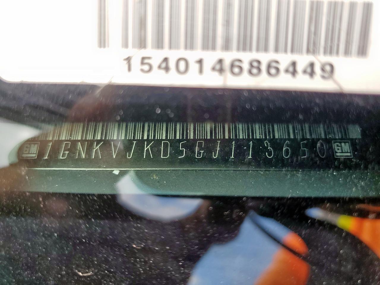 2016 Chevrolet Traverse Ltz VIN: 1GNKVJKD5GJ113650 Lot: 80646195