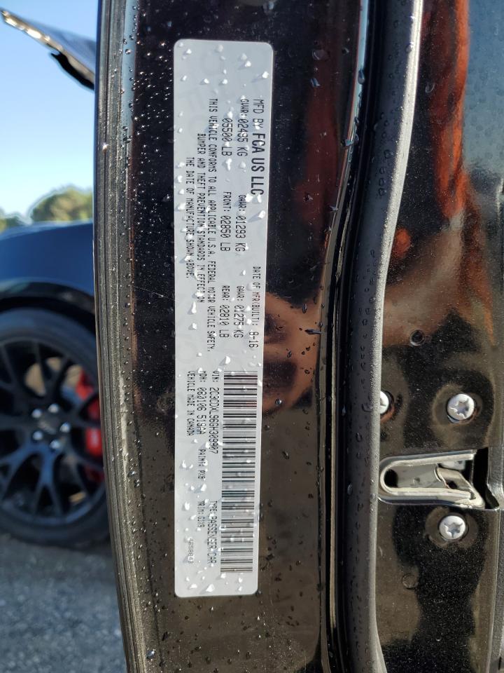 2016 Dodge Charger Srt Hellcat VIN: 2C3CDXL96GH309907 Lot: 80689285