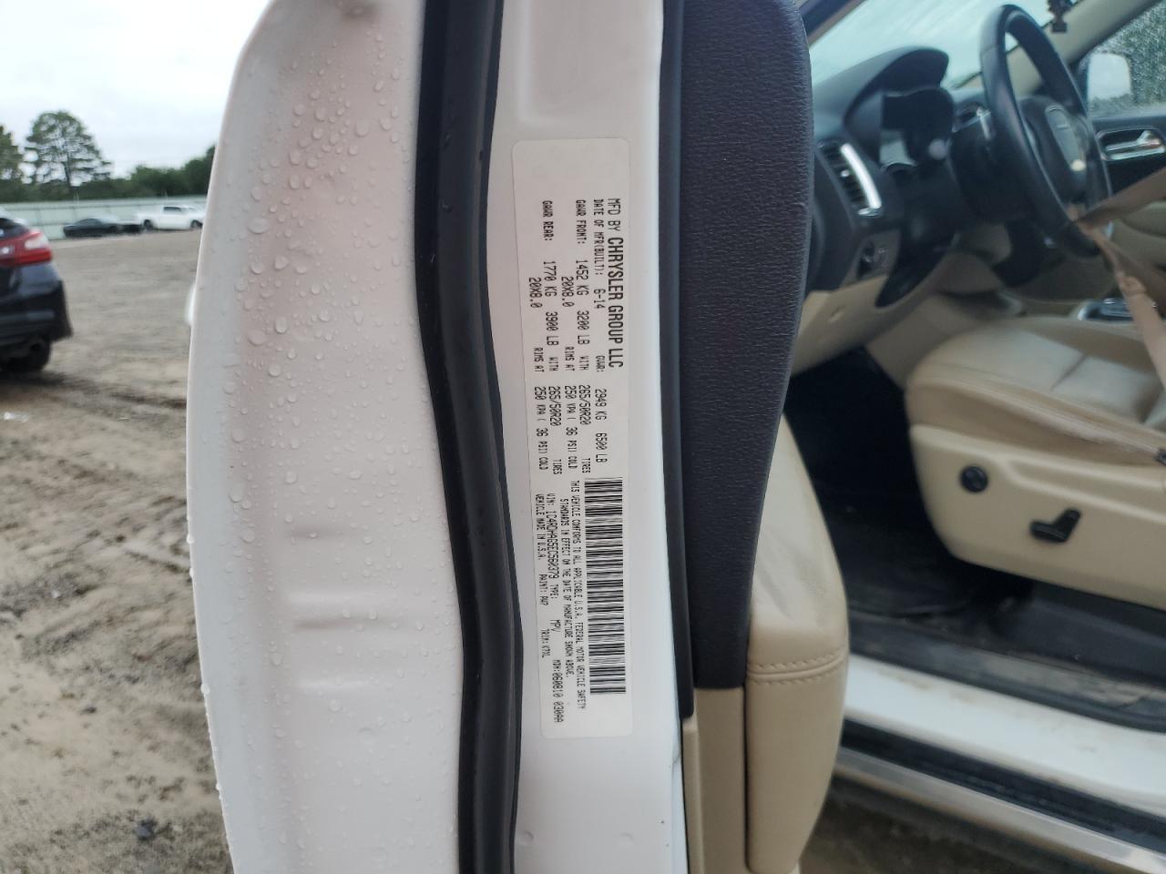 2014 Dodge Durango Sxt VIN: 1C4RDHAG5EC560379 Lot: 81392485