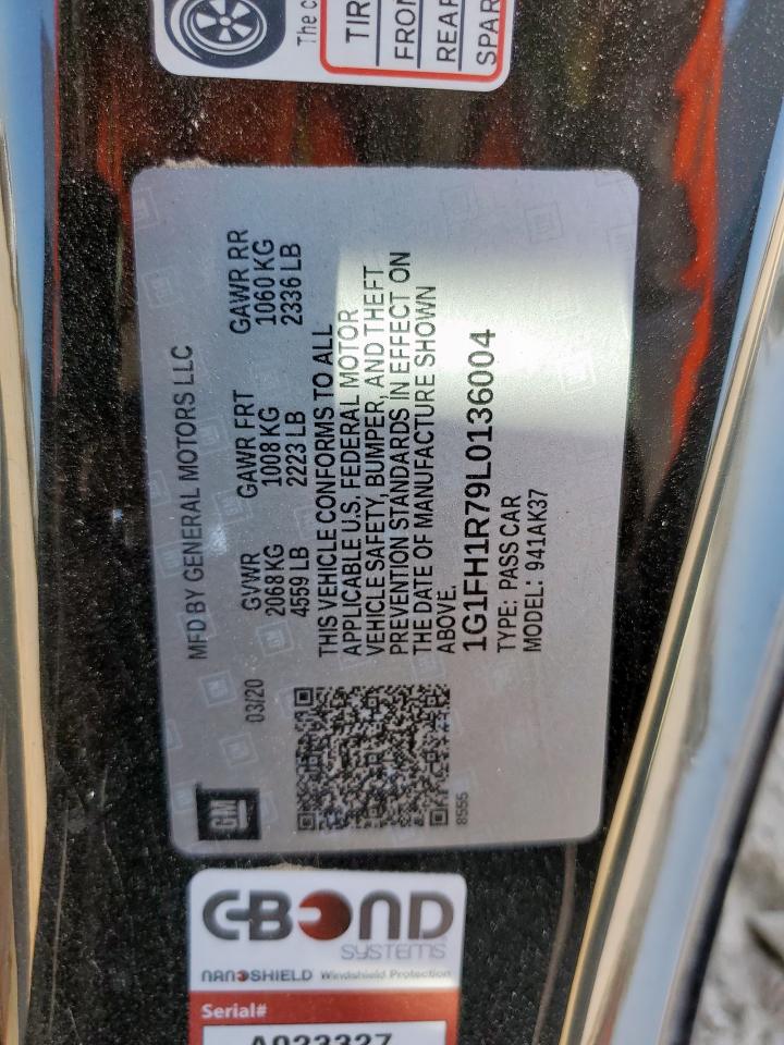 2020 Chevrolet Camaro Ss VIN: 1G1FH1R79L0136004 Lot: 80322775