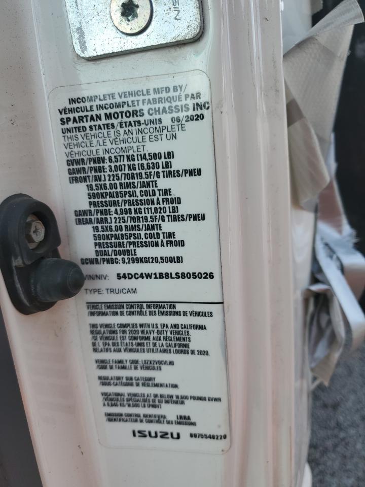 2020 Isuzu Npr Hd VIN: 54DC4W1B8LS805026 Lot: 80436345