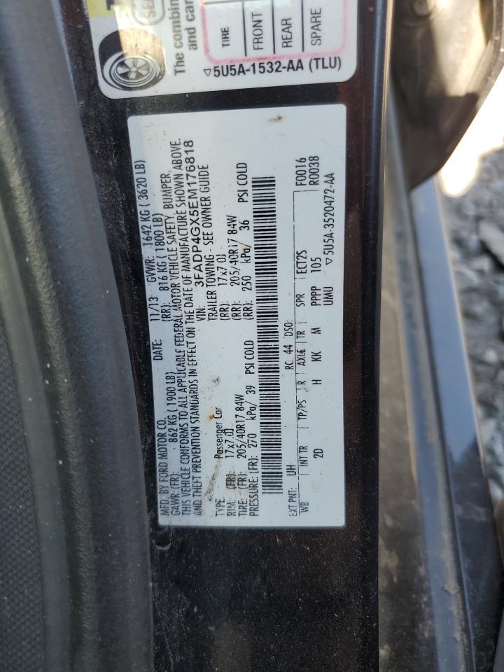 2014 Ford Fiesta St VIN: 3FADP4GX5EM176818 Lot: 81546745