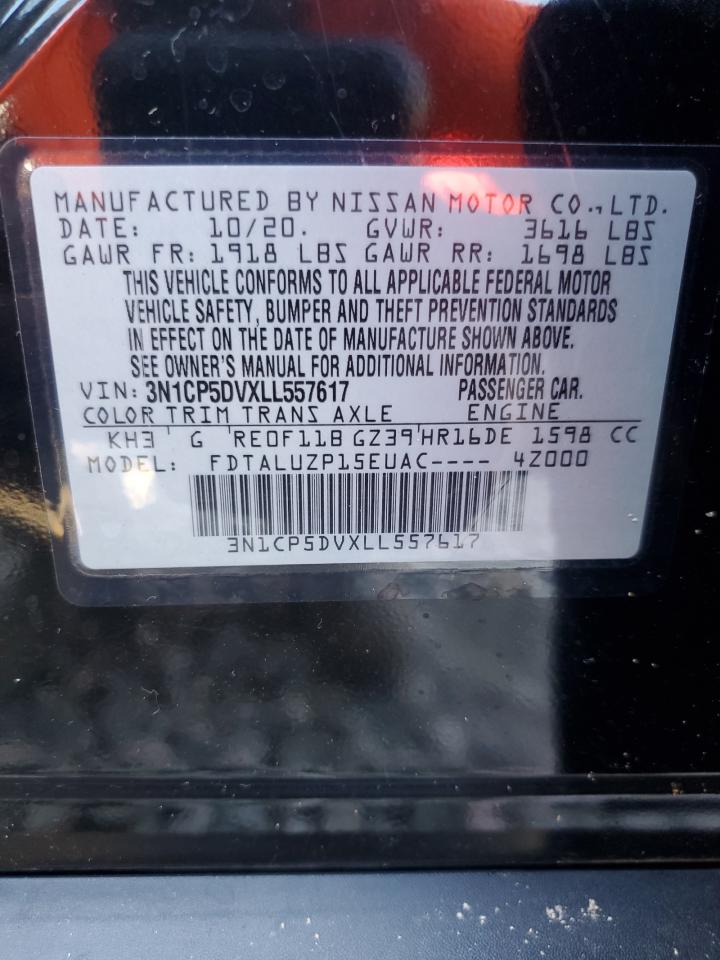2020 Nissan Kicks Sr VIN: 3N1CP5DVXLL557617 Lot: 80678045