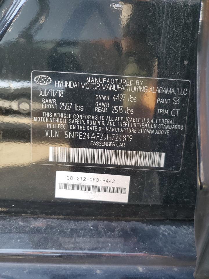 2018 Hyundai Sonata Se VIN: 5NPE24AF2JH724819 Lot: 70545335