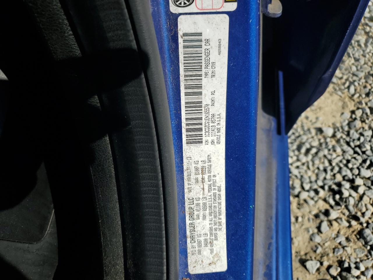 2014 Dodge Avenger Sxt VIN: 1C3CDZCG1EN165570 Lot: 81372525