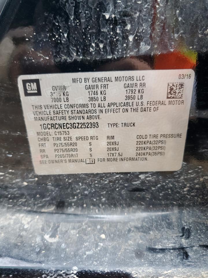 2016 Chevrolet Silverado C1500 VIN: 1GCRCNEC3GZ252393 Lot: 80843195