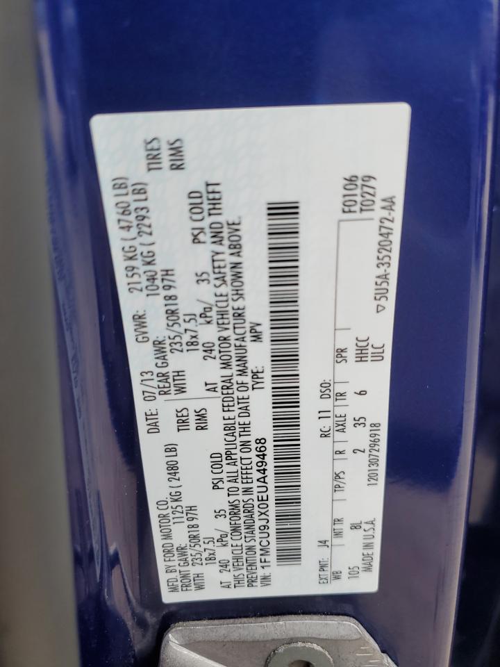 2014 Ford Escape Titanium VIN: 1FMCU9JX0EUA49468 Lot: 84597745