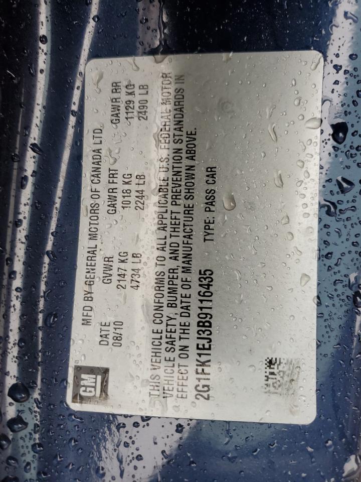 2011 Chevrolet Camaro 2Ss VIN: 2G1FK1EJ3B9116435 Lot: 80794745